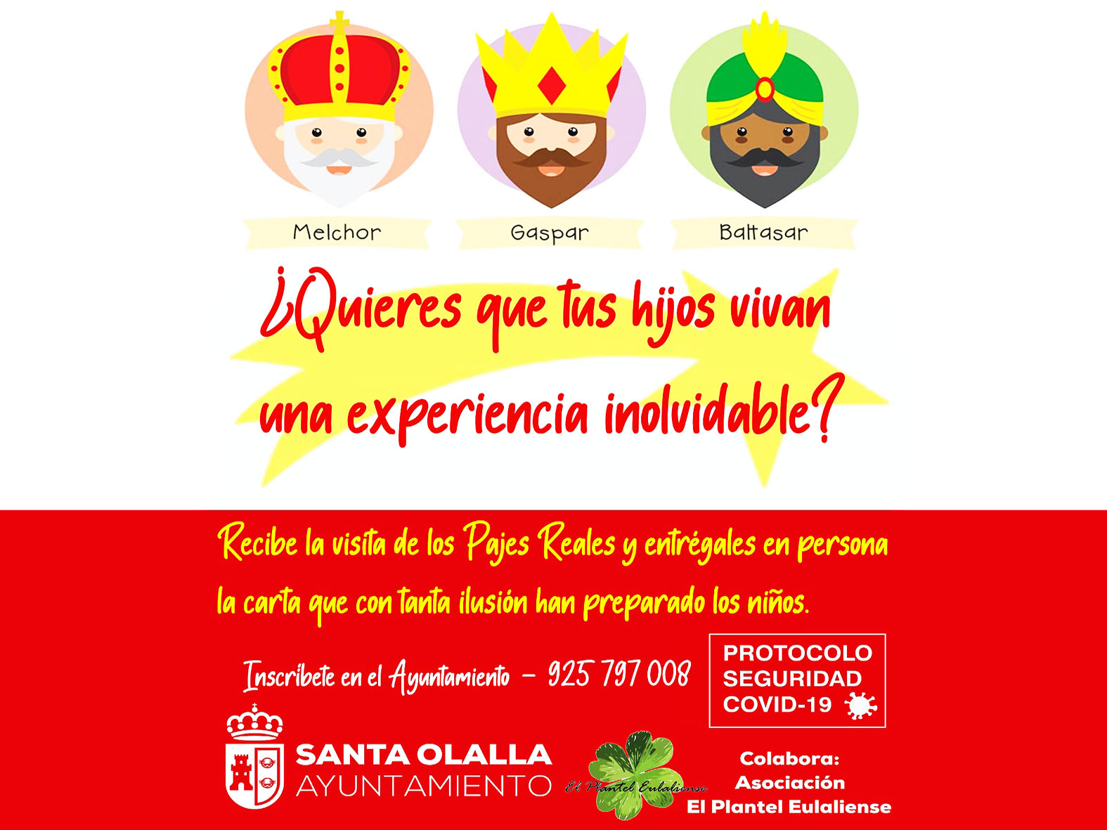 Santa Olalla se prepara para que los niños reciban a los Reyes Magos de Oriente
