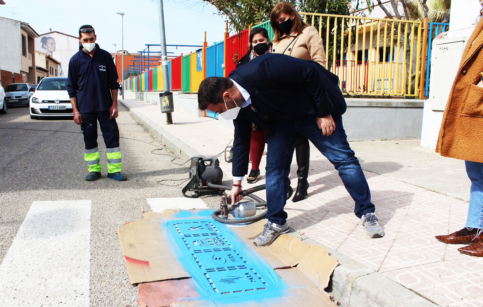 Los pasos de peatones en Torrijos tendrán pintados dibujos facilitando el cruce 